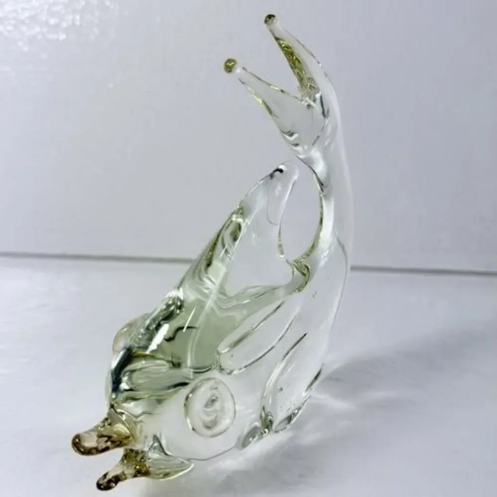 Vintage Clear Art Glass Fish Figurine